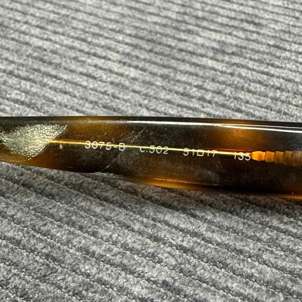 Chanel 3075-B c.502 Tortoise Crystal CC Logo Eyeglasses Frames Italy 51-17-135